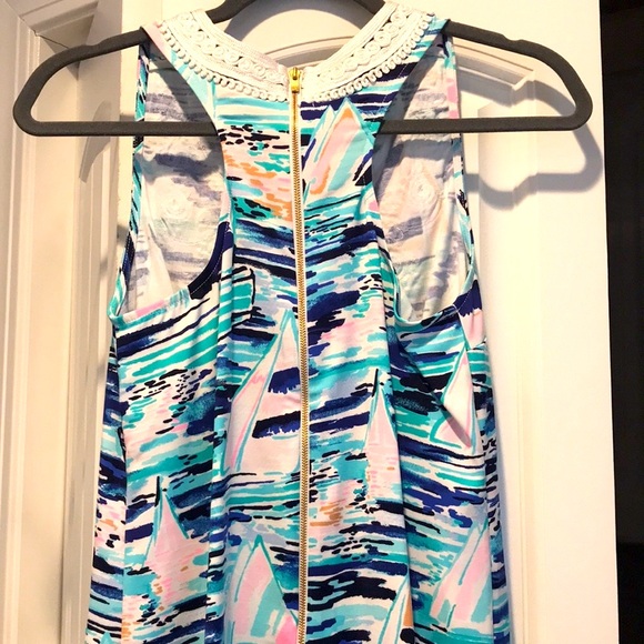 NWT $218 Lilly Pulitzer Carlotta Sailboat Shift Dress Size 00 - Picture 8 of 12